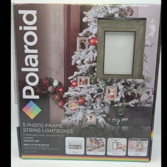 Holiday Polaroid 5 Photo Frame String Lightboxes Poshmark